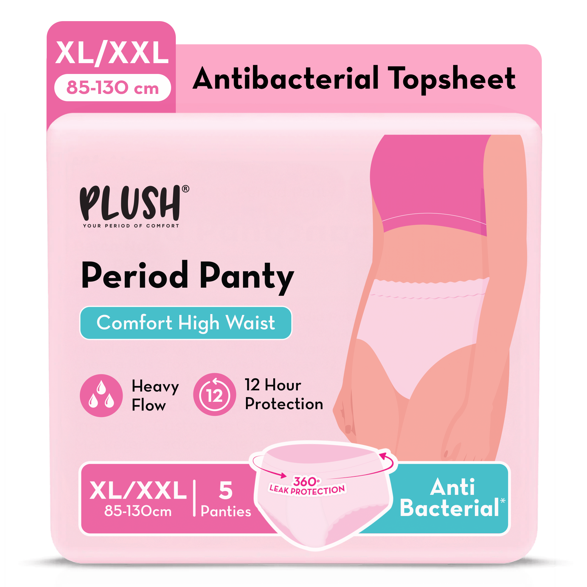 Comfort High Waist Period Panty - XL/XXL