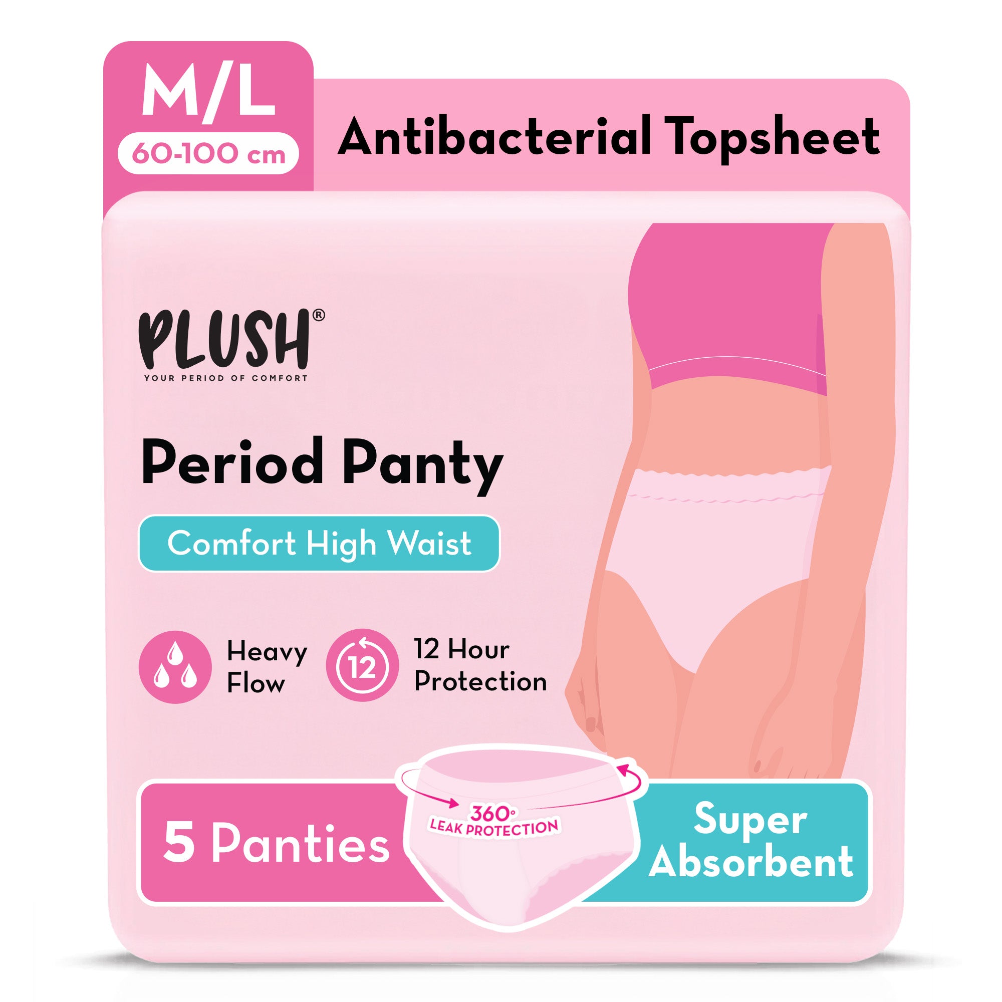 Comfort High Waist Period Panty - M/L