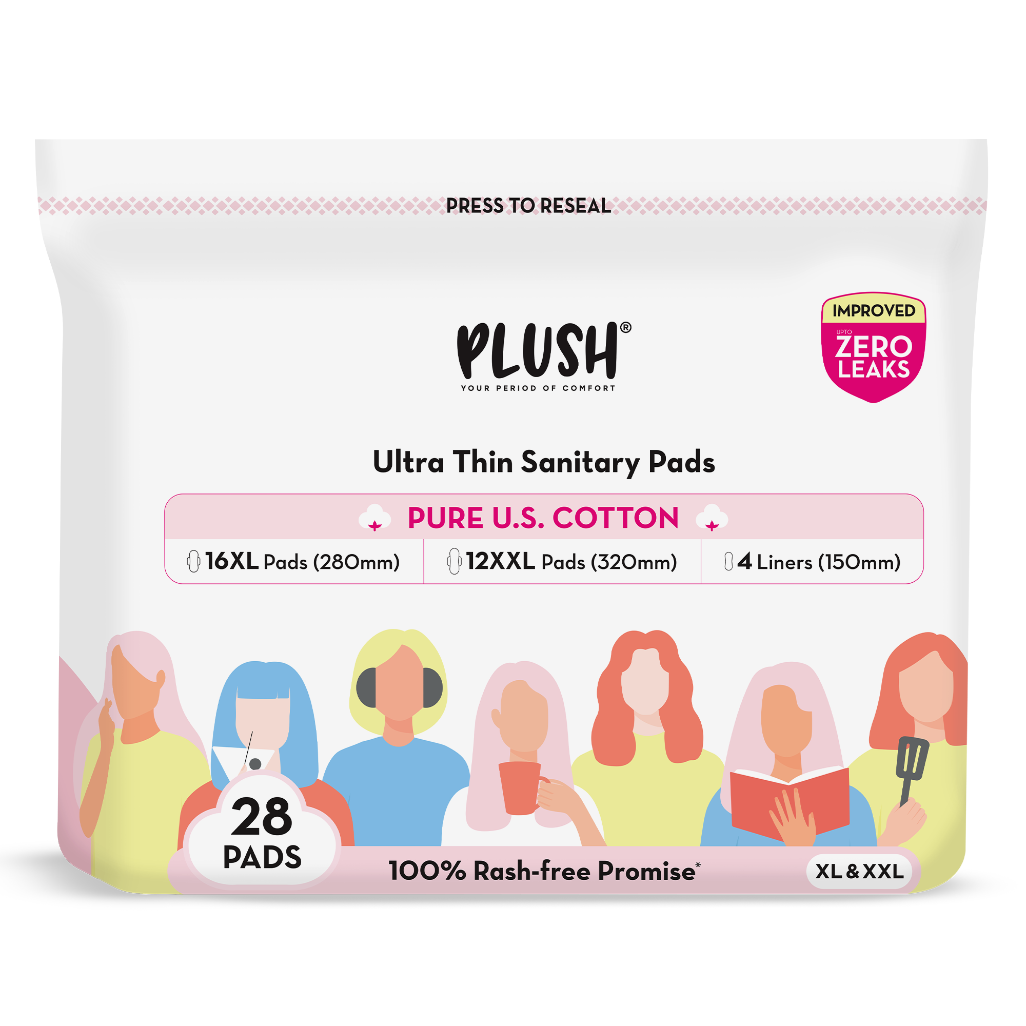 Ultra-Thin Sanitary Pads - Pack of 28