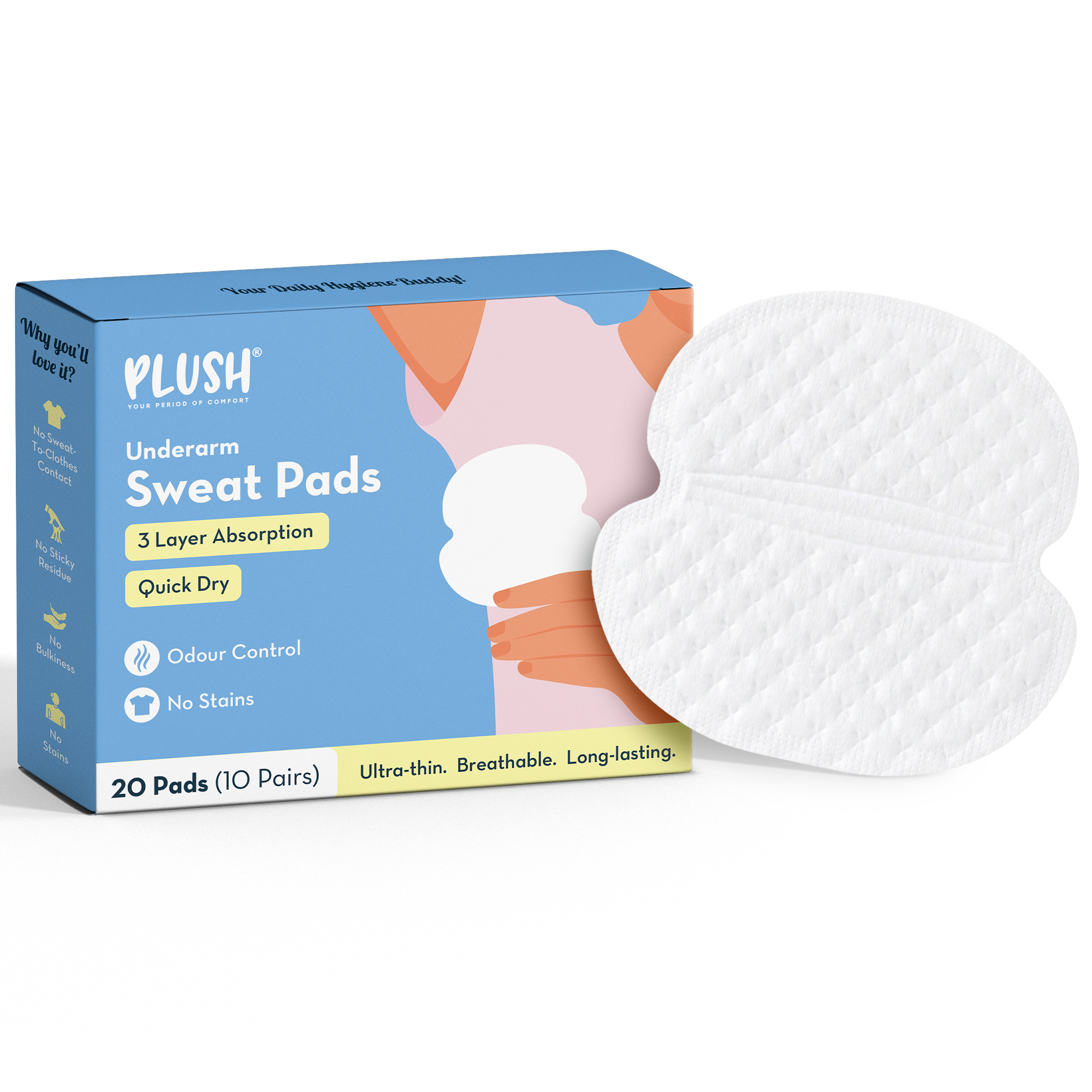 Underarm Sweat Pads - 20 Pcs