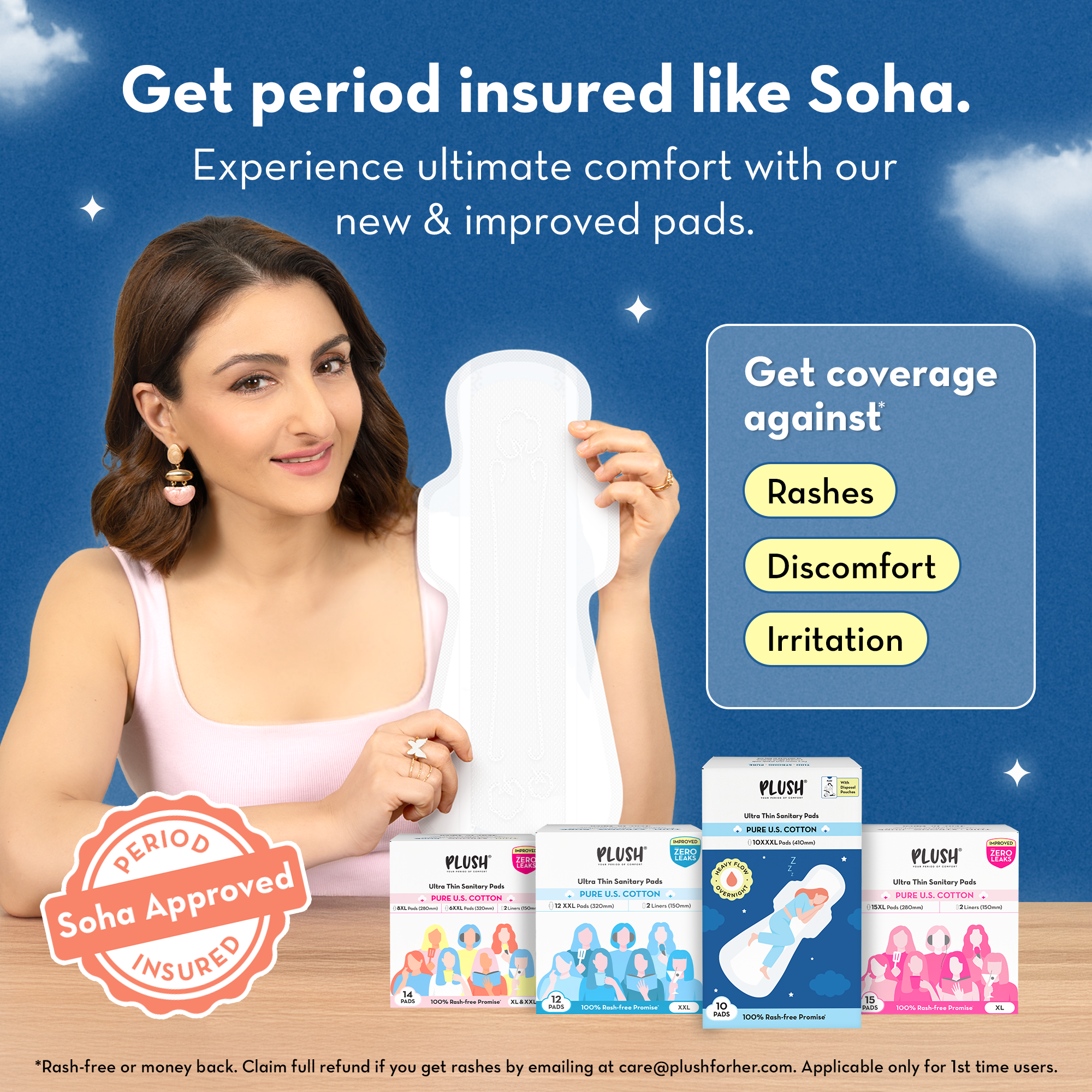 Pack of 2 - XXXL Sanitary pads with disposables