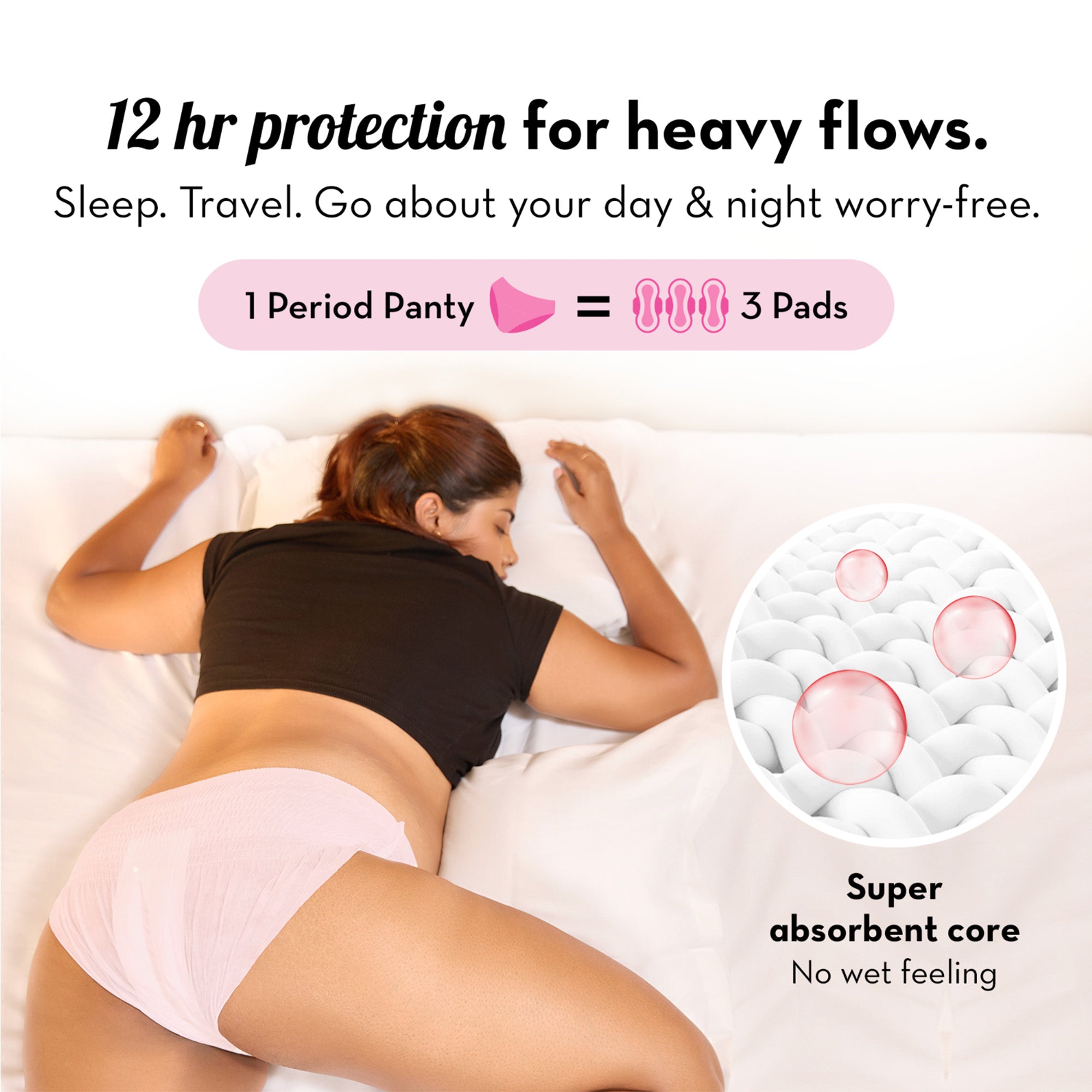 Pack of 2- L/XL Comfort High Waist Period Panty