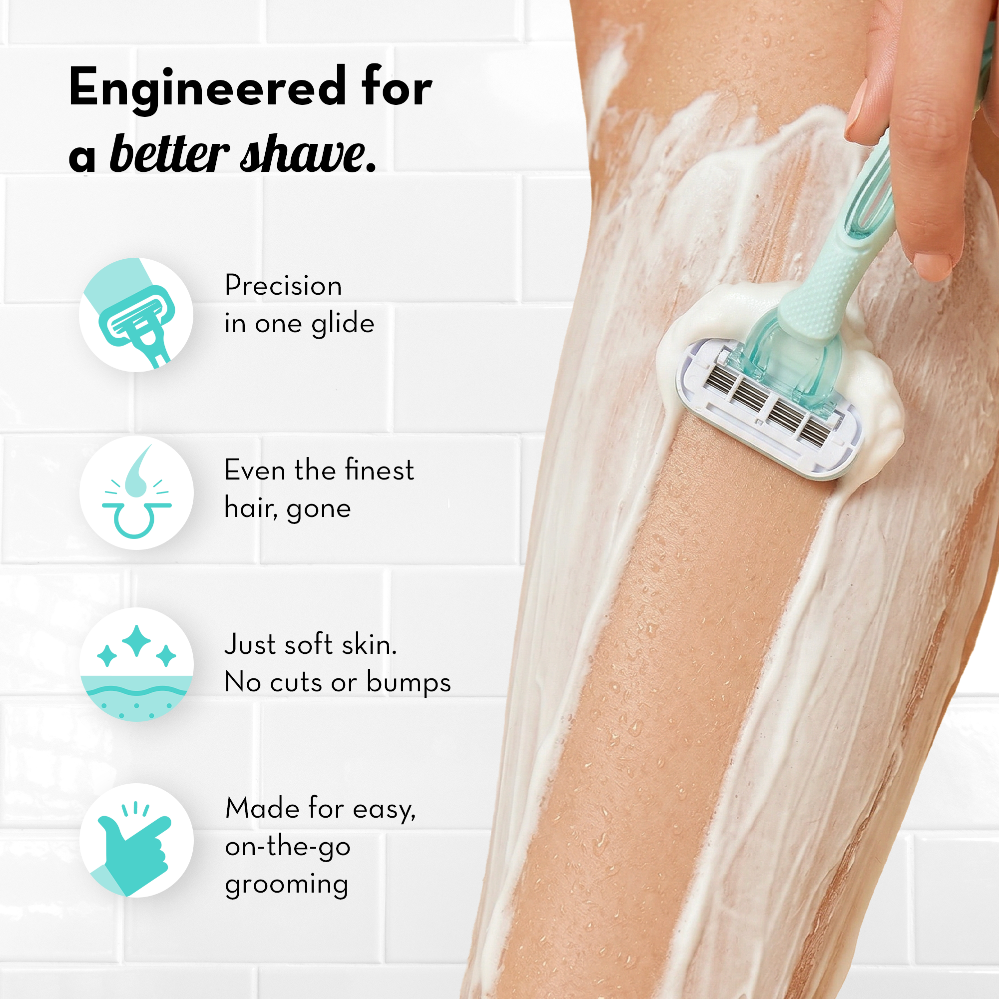 Smooth & Slide 4 Blade Body Razor