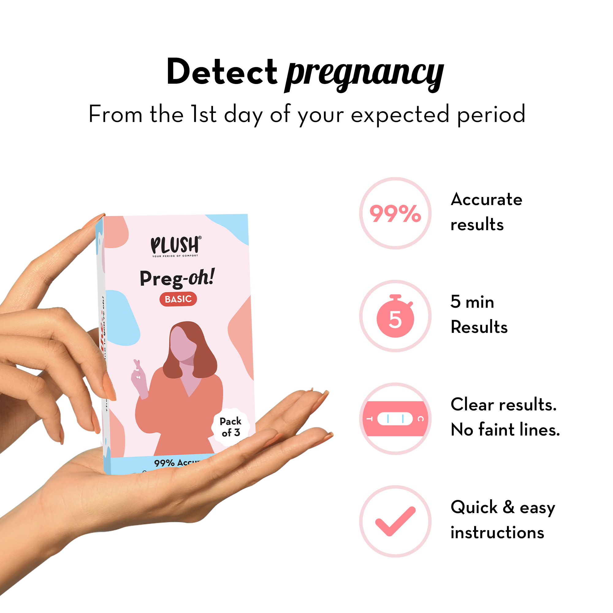 Preg Oh! Basic Pregnancy kit (Pack of 3)