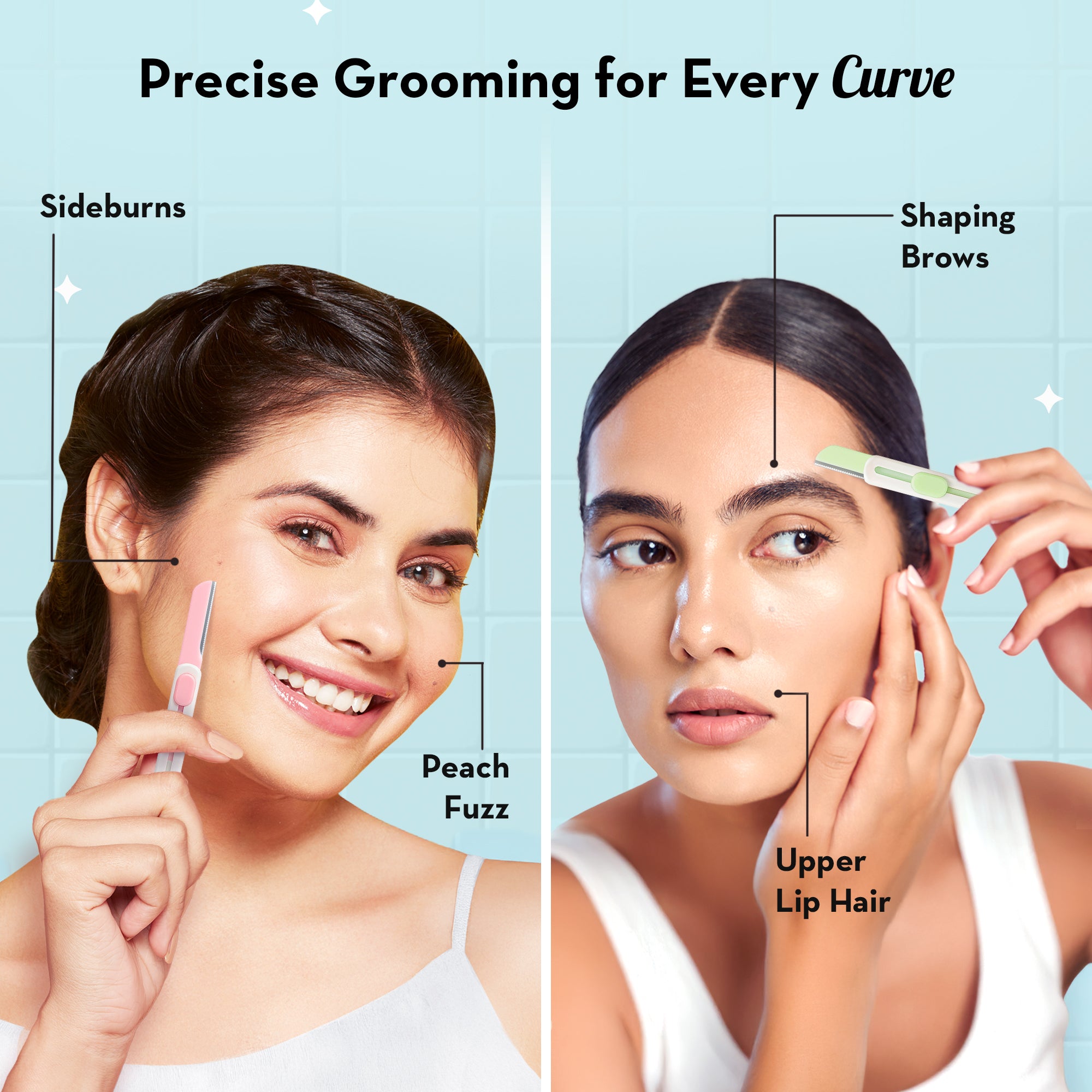 Swipe Reusable Face Razor | Pack of 2