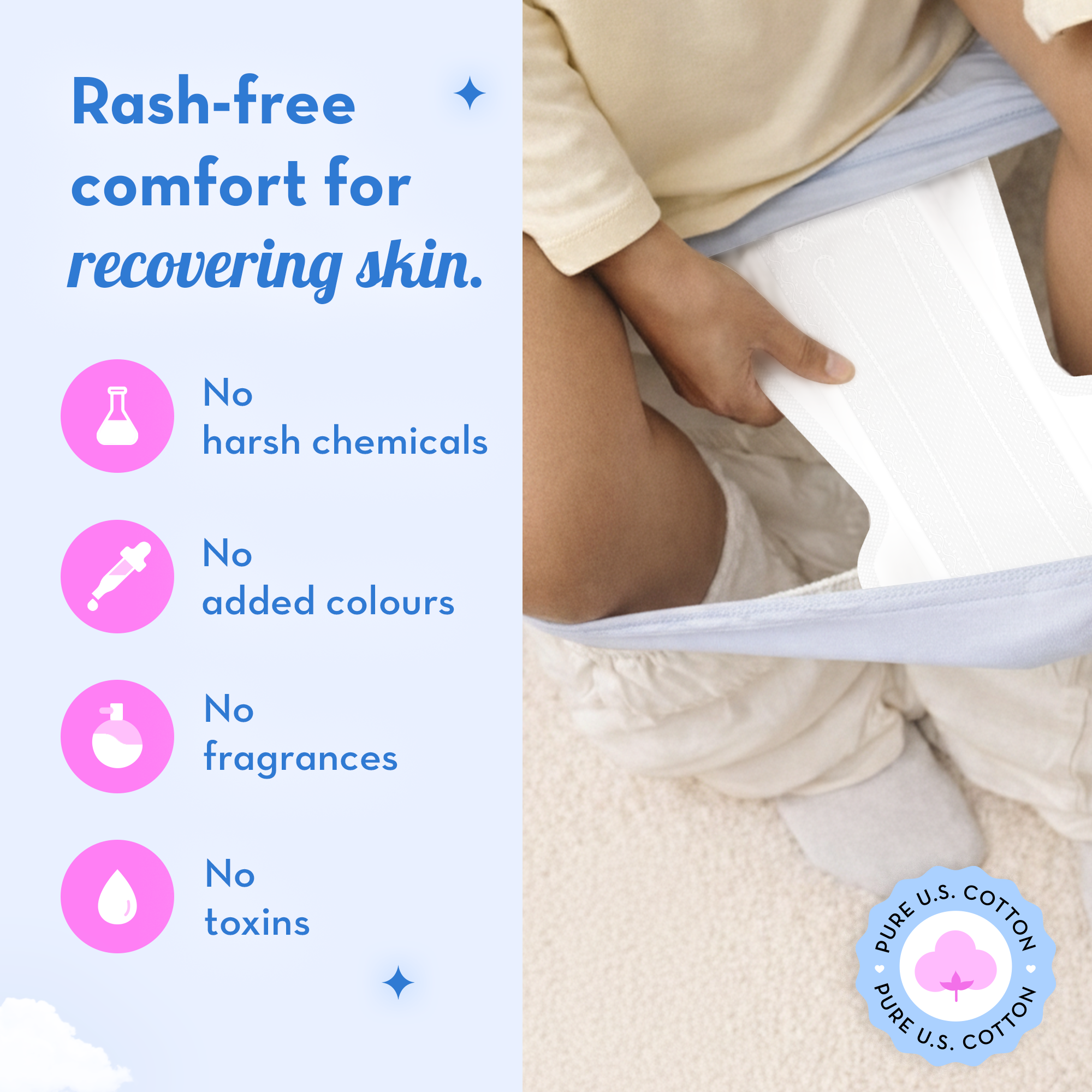 Maternity Pads for Postpartum Bleeding | Pack Of 10 XXXL - 410 mm