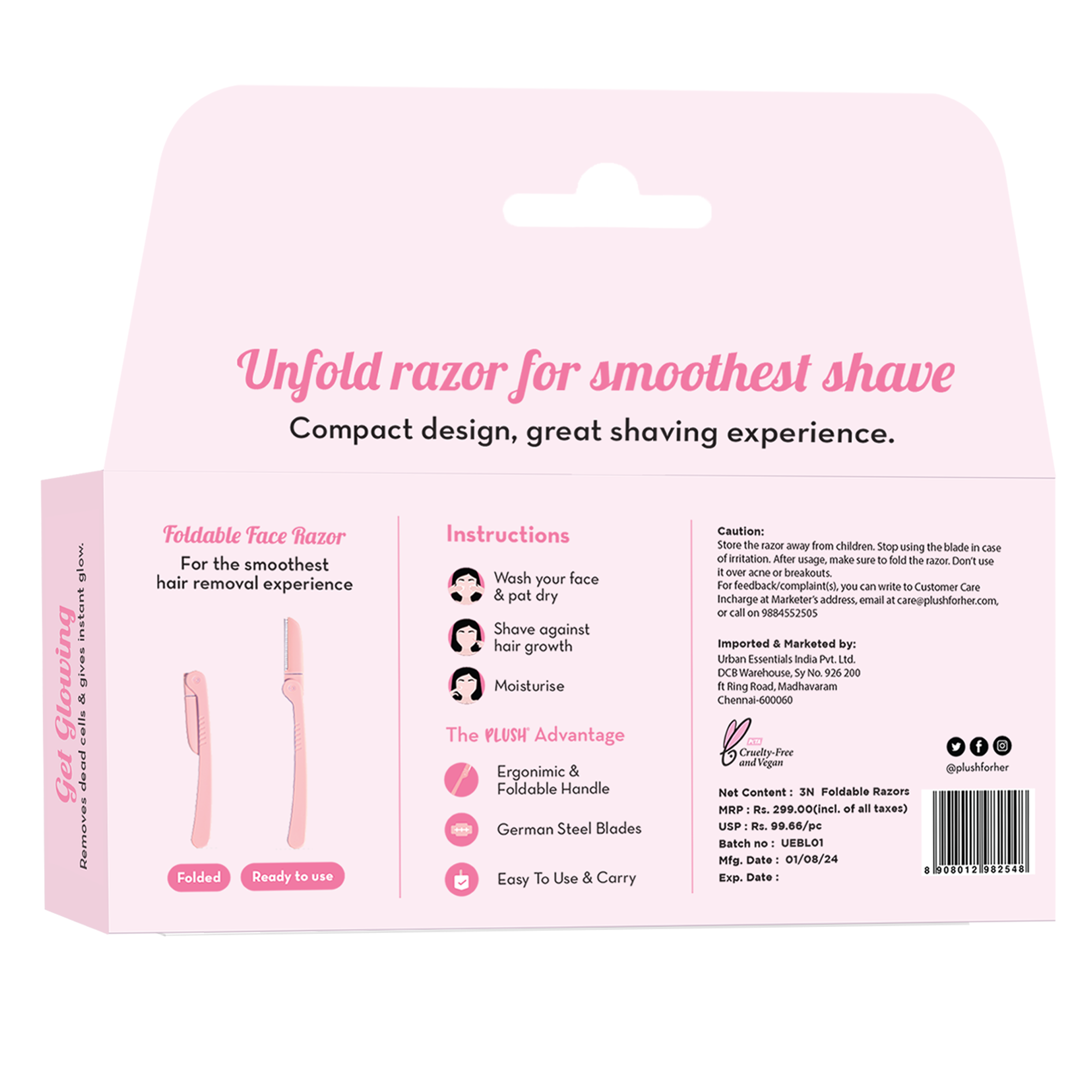 Foldable Face Razor