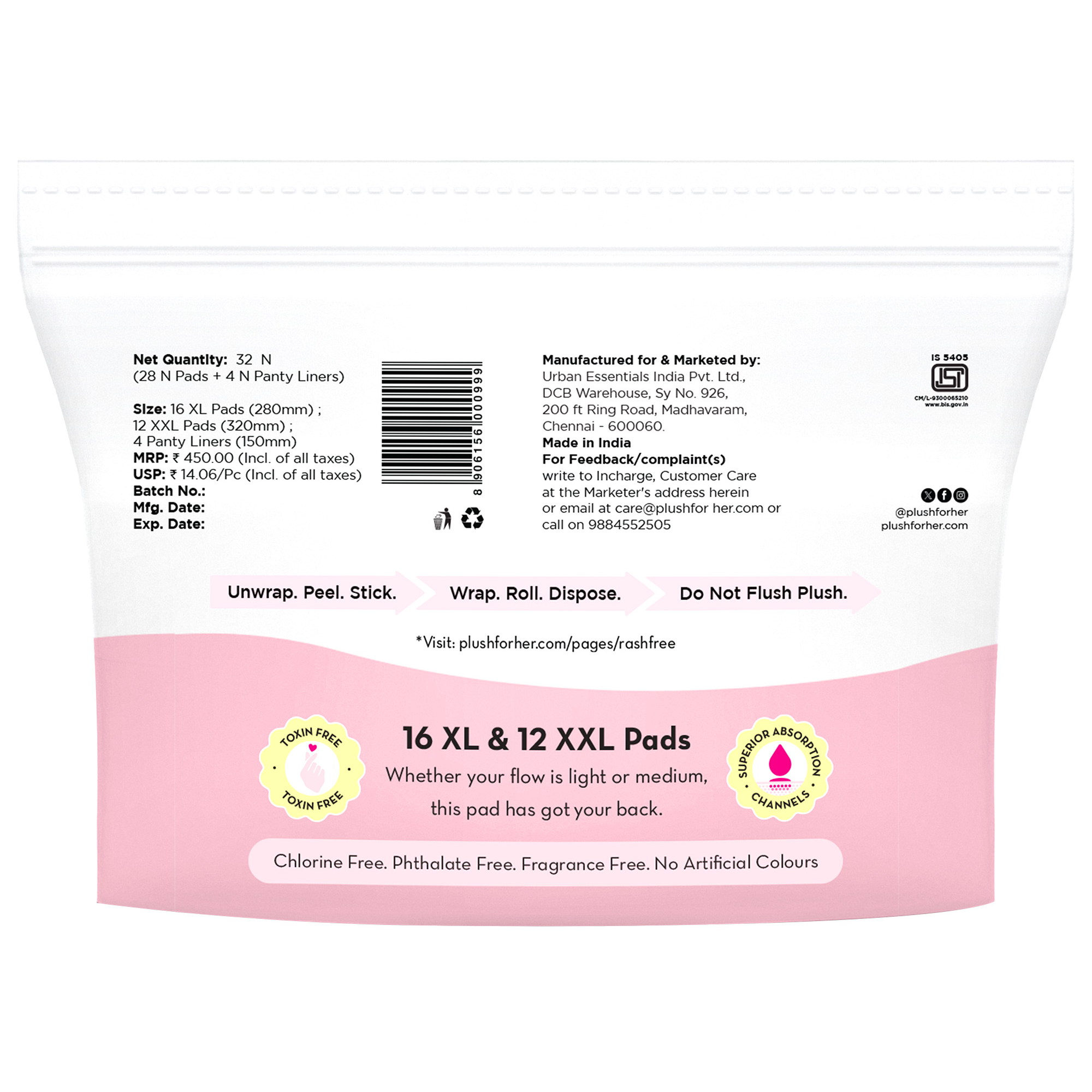 Ultra-Thin Sanitary Pads - Pack of 28