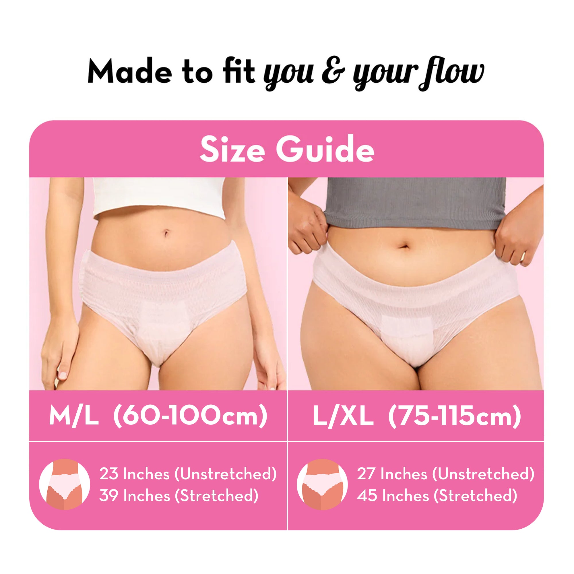 Pack of 2- L/XL Comfort High Waist Period Panty