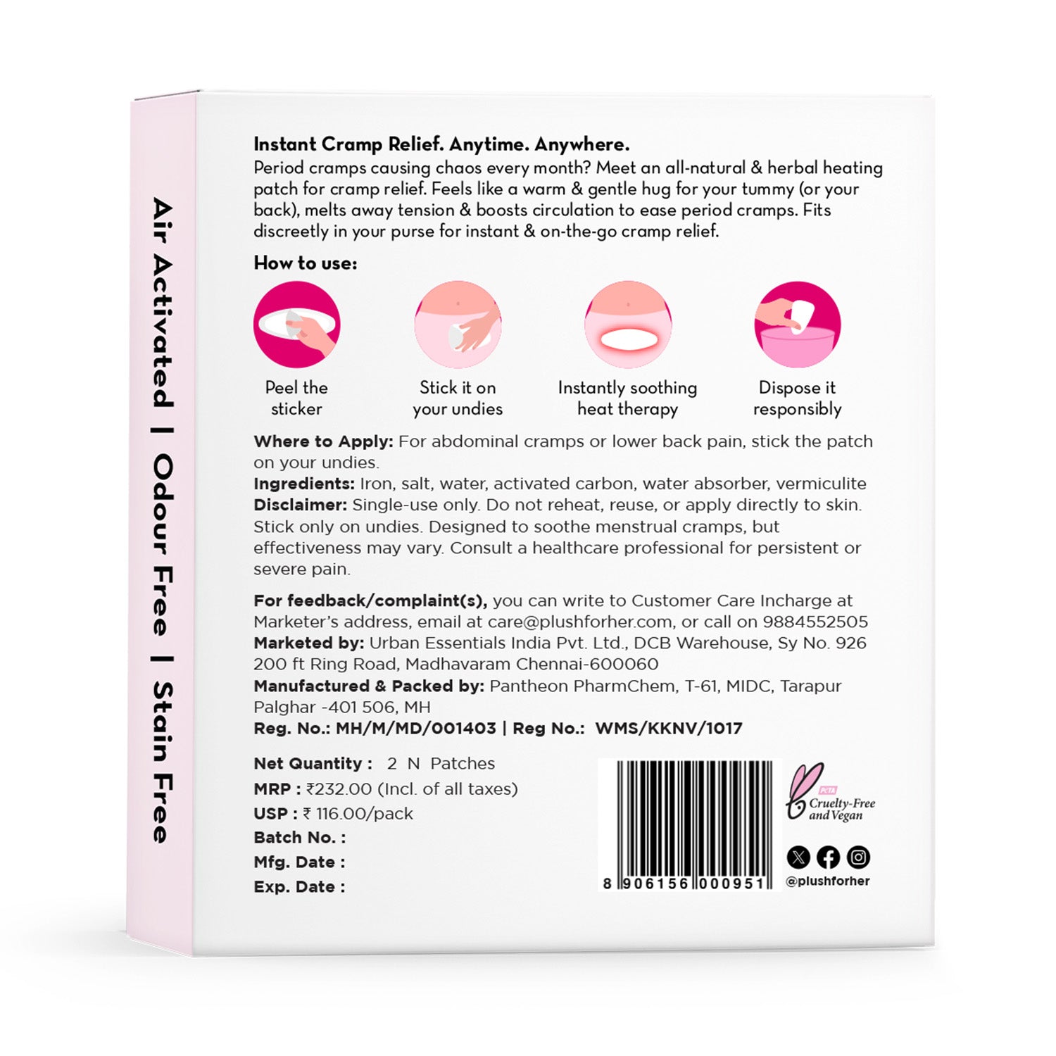 Cramp Relief Patch - 2 Pcs