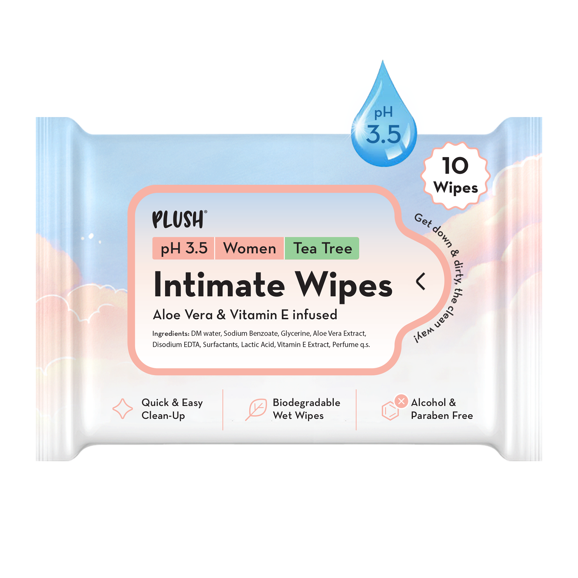 Intimate Play Wipes for Women - Tea Tree