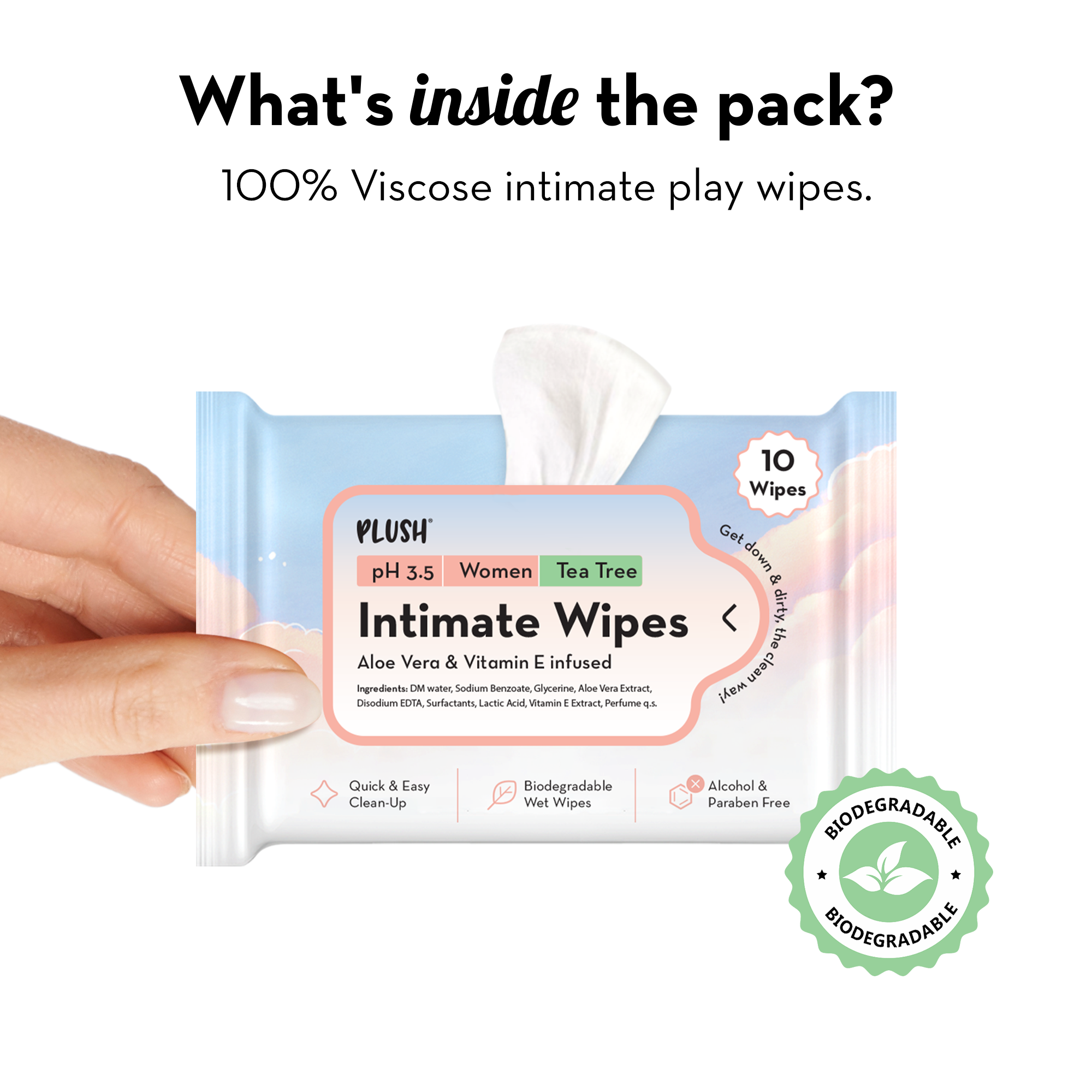 Intimate Wipes for Women - Tea Tree
