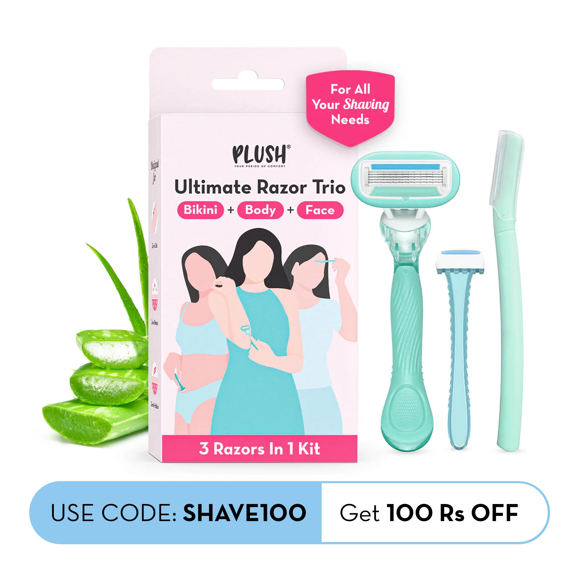 The Ultimate Razor Trio Kit | Bikini, Body & Face Razor