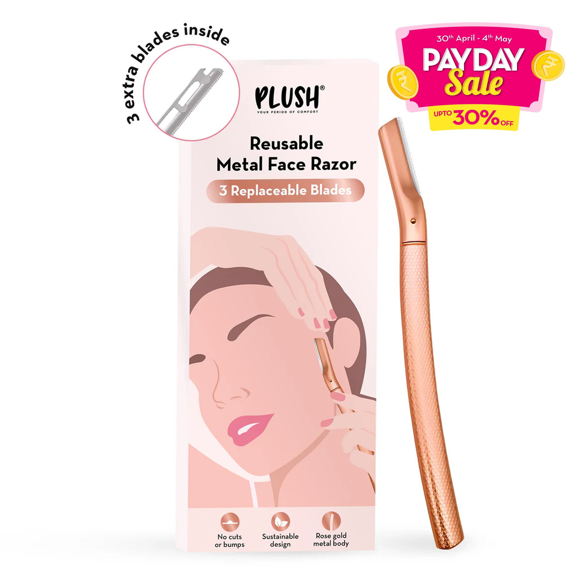 Reusable Metal Face Razor
