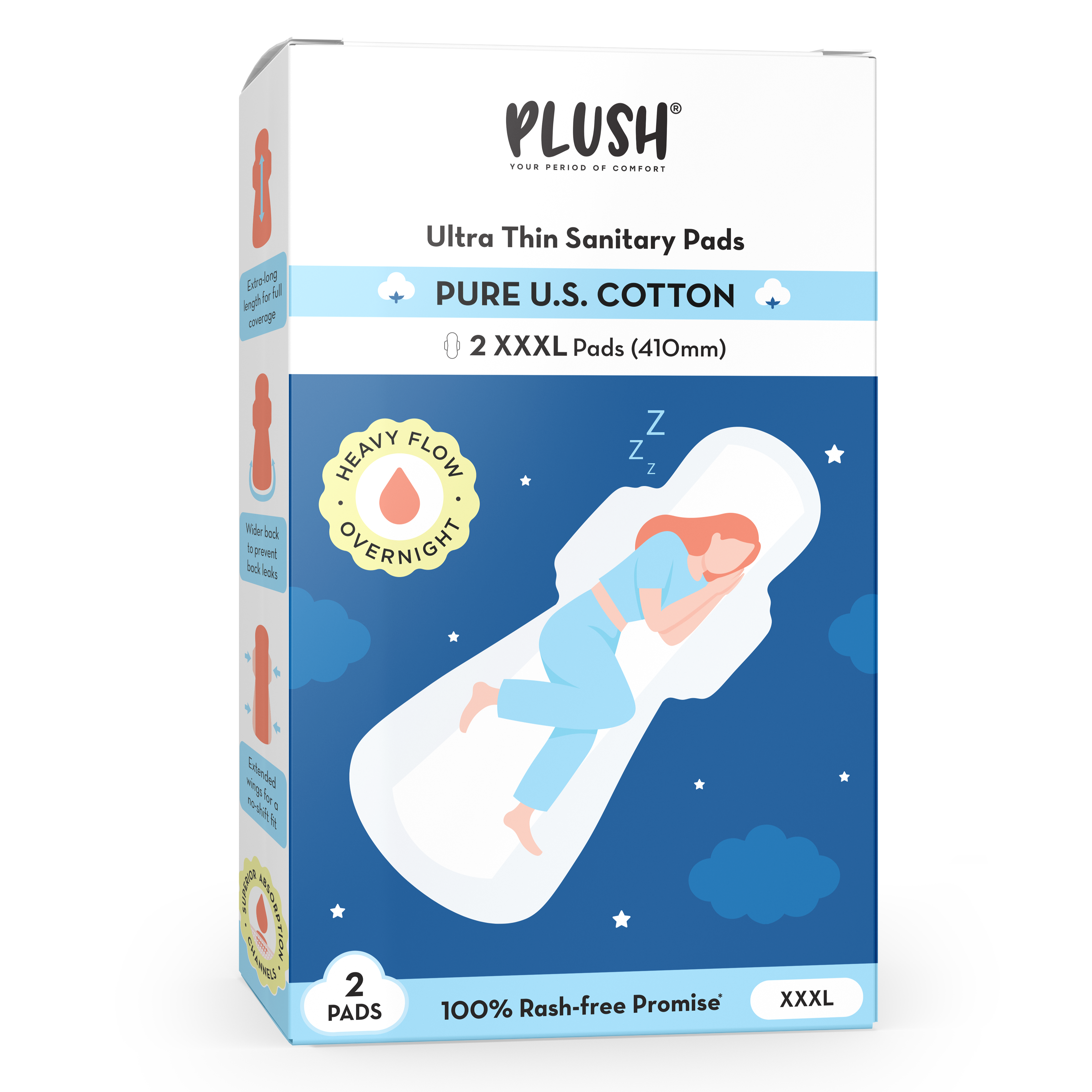 Pack of 2 - XXXL Sanitary pads with disposables