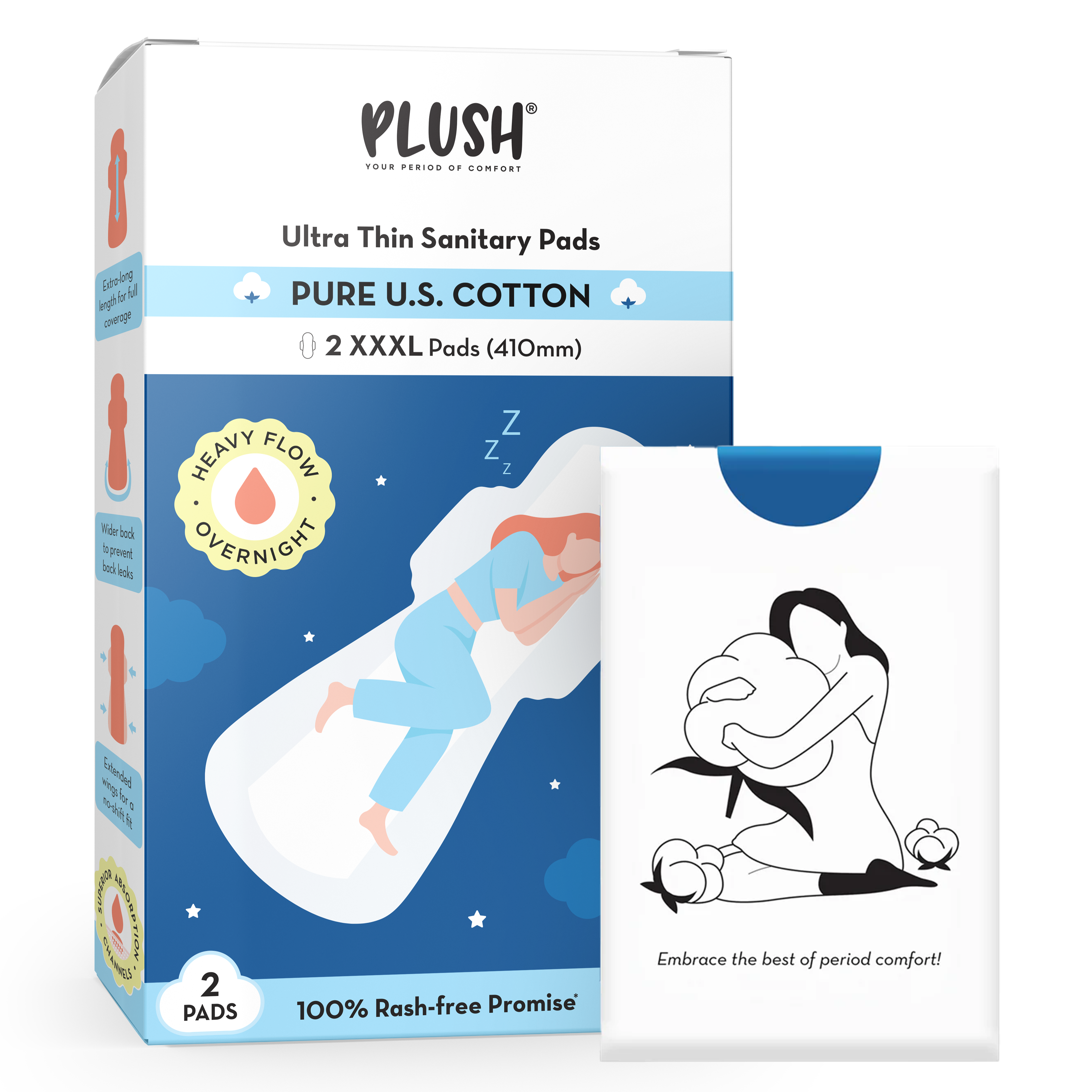 Pack of 2 - XXXL Sanitary pads with disposables