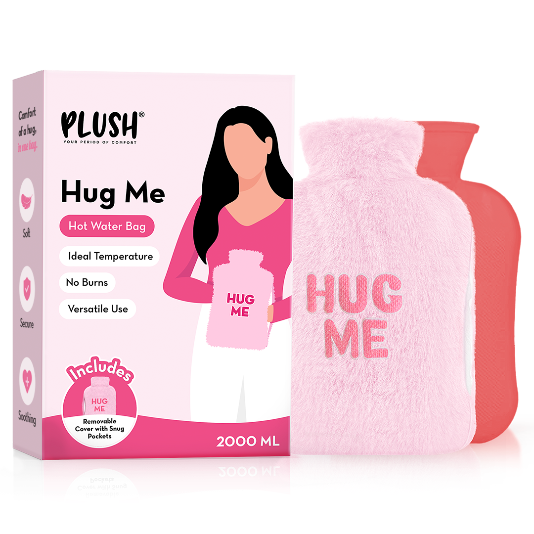 Hug Me Hot Water Bag With Soft Fur Cover