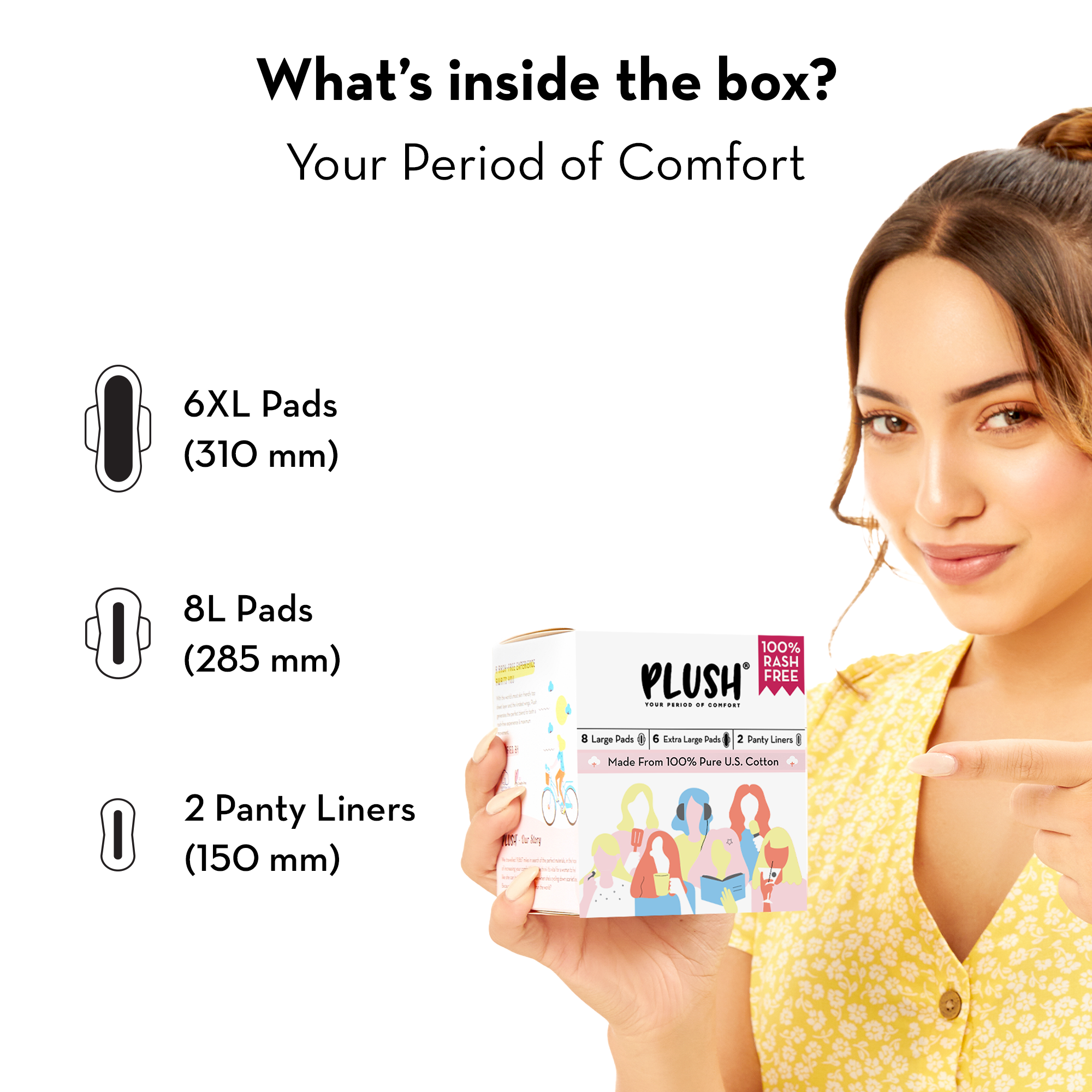Cotton made pads clearance for ladies
