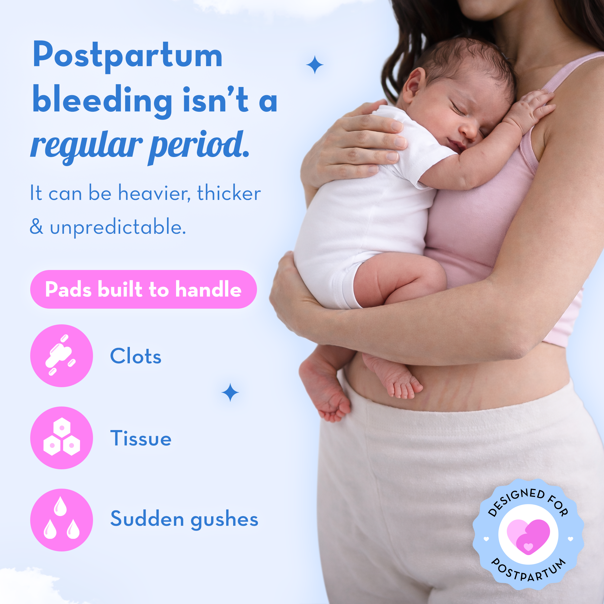 Maternity Pads for Postpartum Bleeding |  Pack Of 10 XXXL - 410 mm