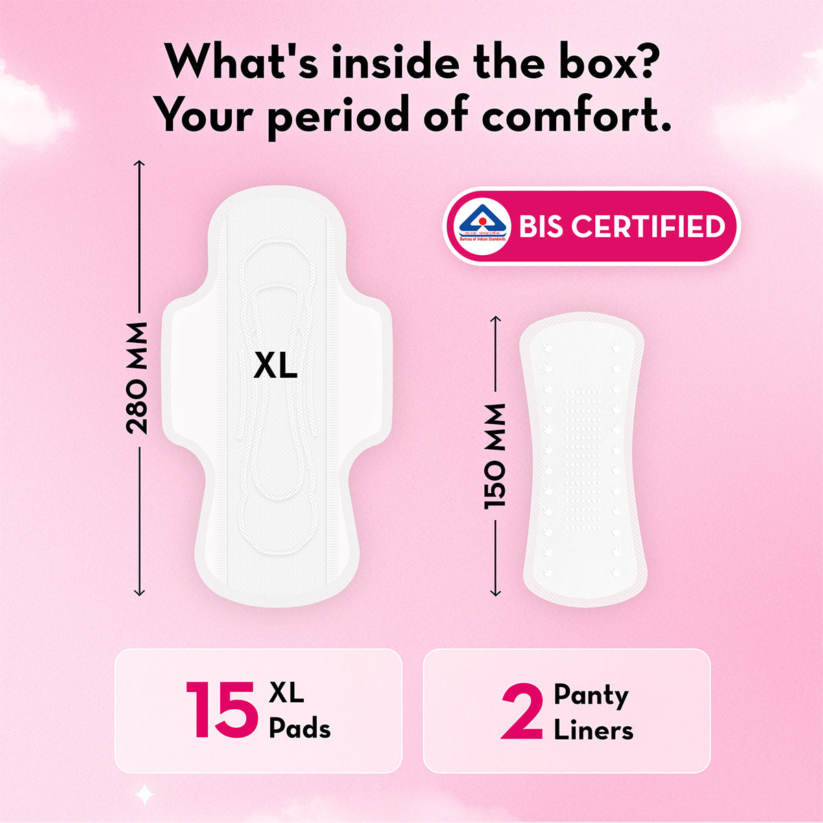 Ultra Thin Sanitary Pads - Pack of 15XL