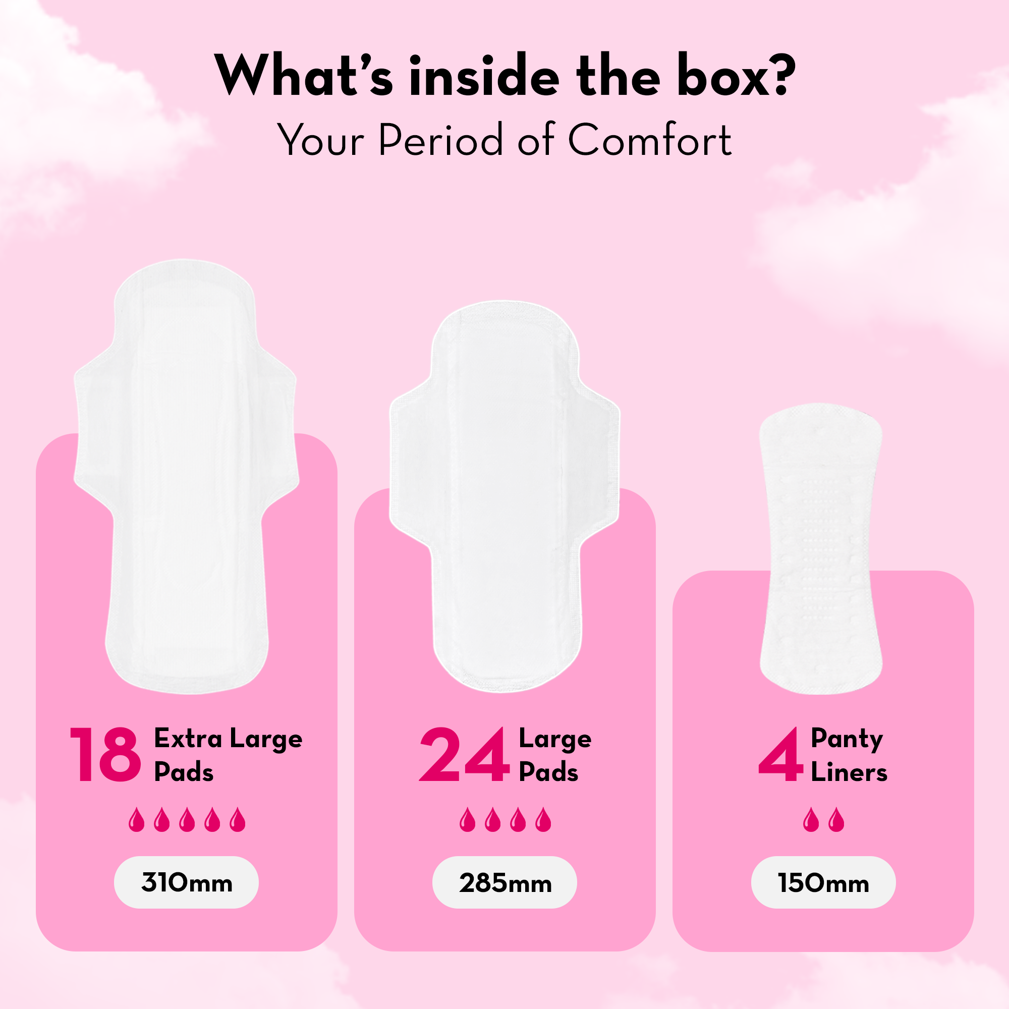 Ultra Thin Sanitary Pads - Pack of 42 with disposable pouches