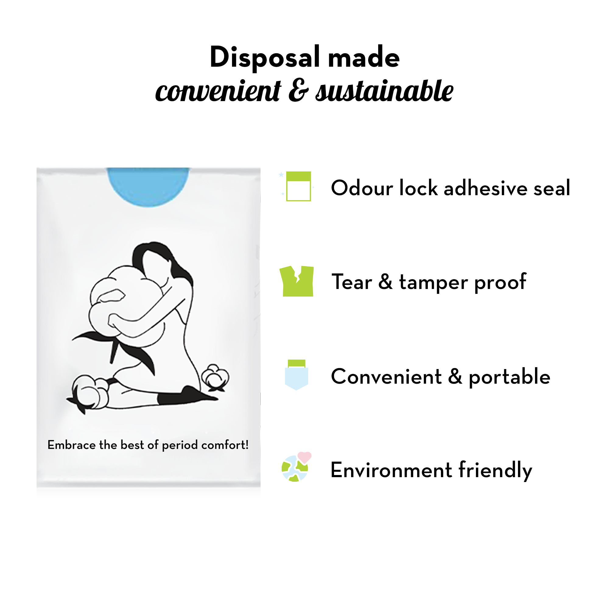 Biodegradable Disposal Pouches (Pack of 50)