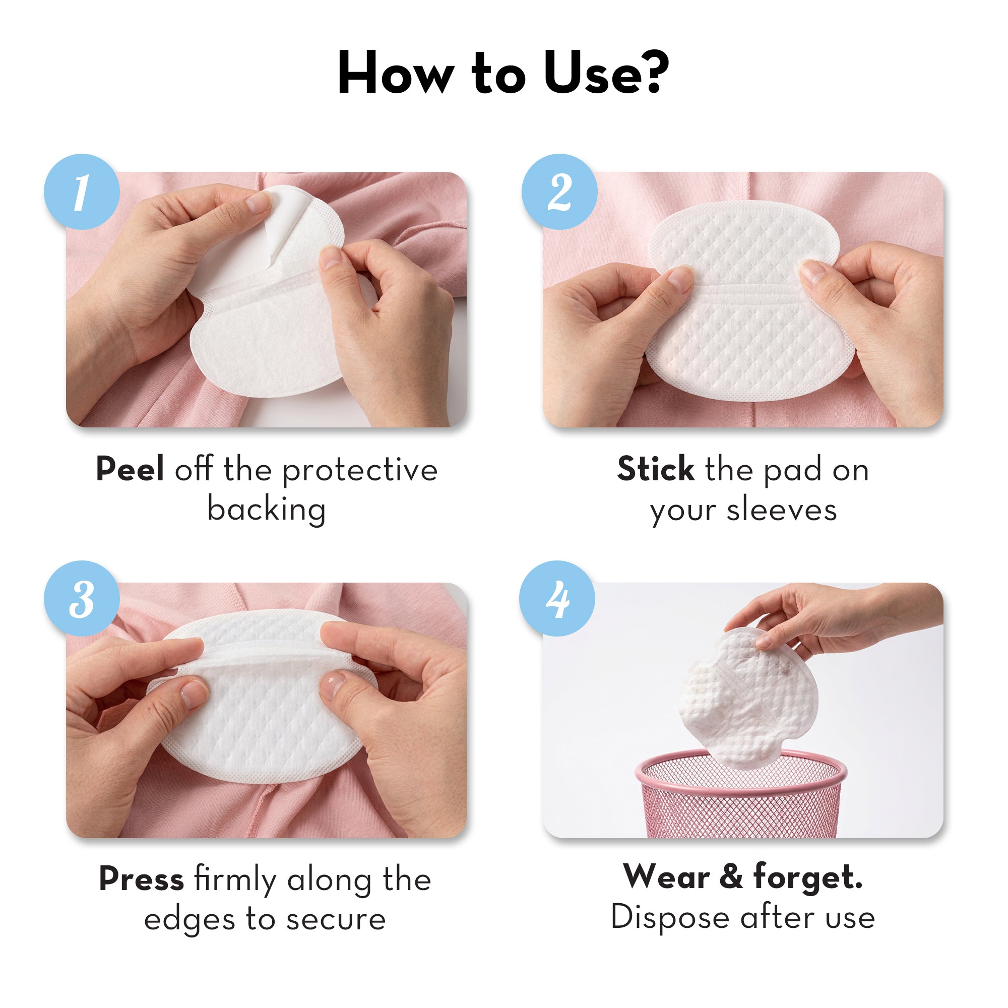 Underarm Sweat Pads - 20 Pcs