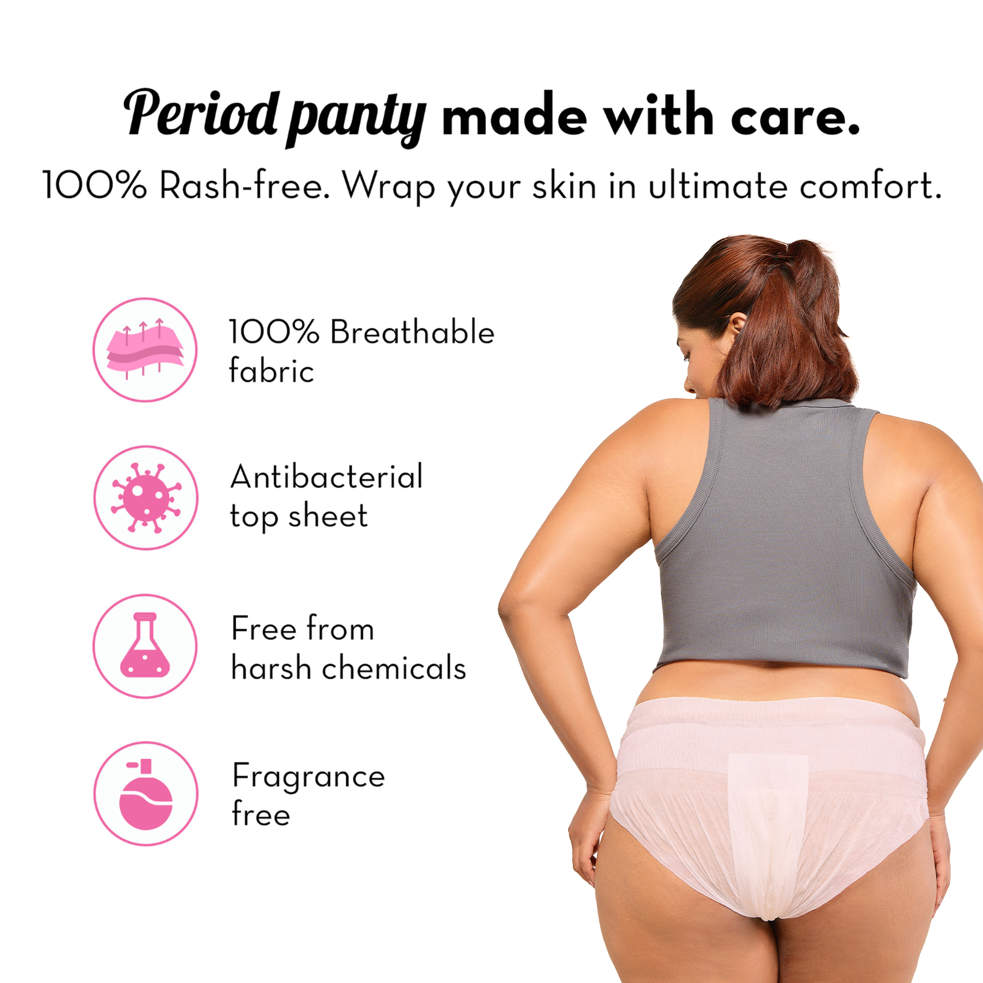 Pack of 2- L/XL Comfort High Waist Period Panty