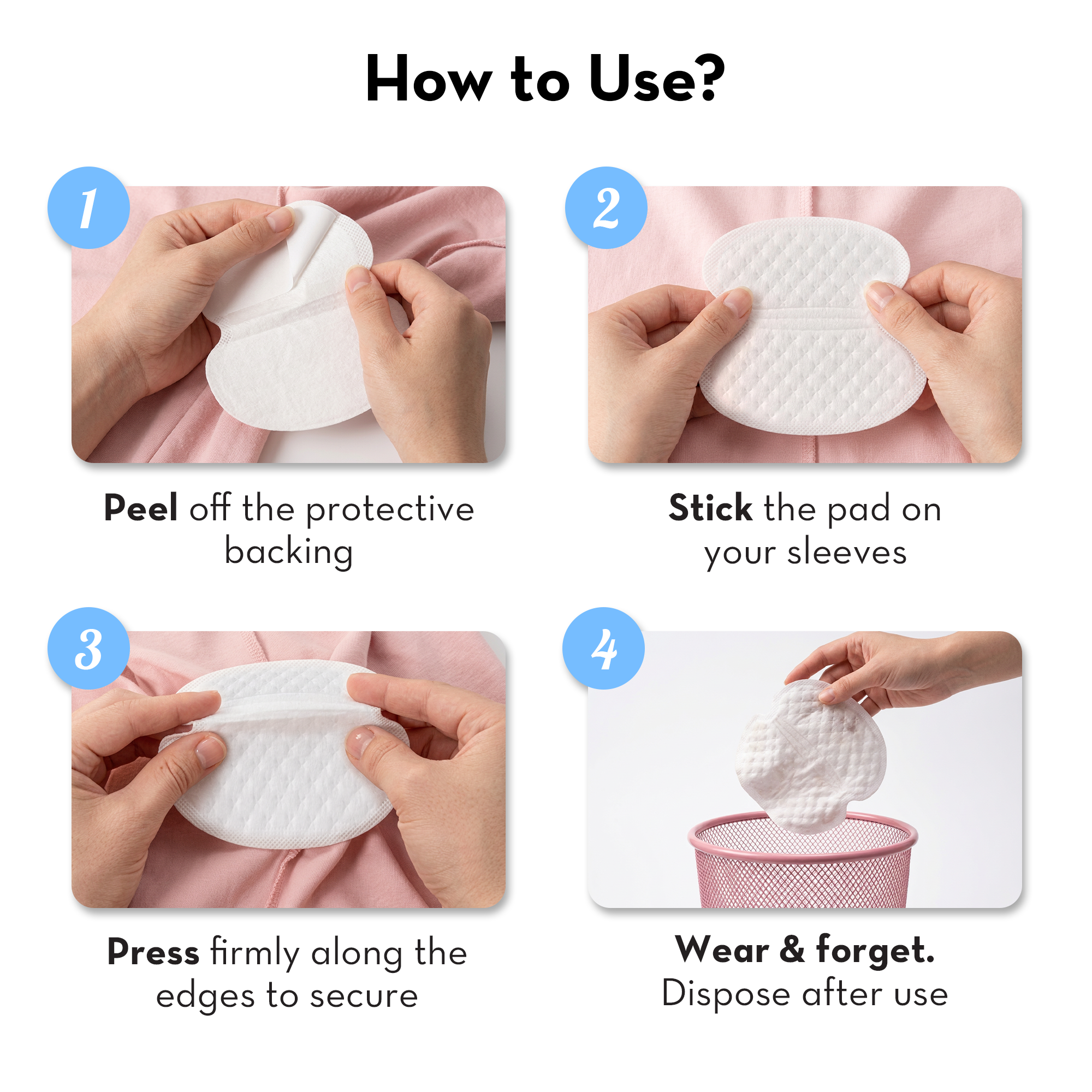 Underarm Sweat Pads - 20 Pcs