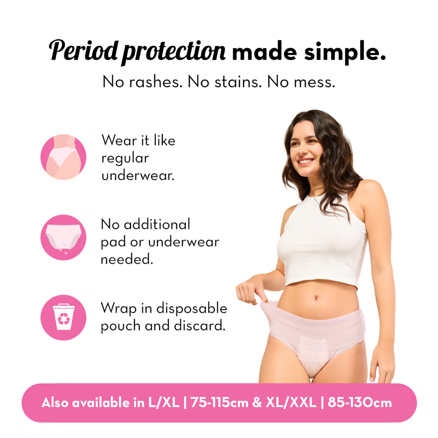 Comfort High Waist Period Panty - M/L