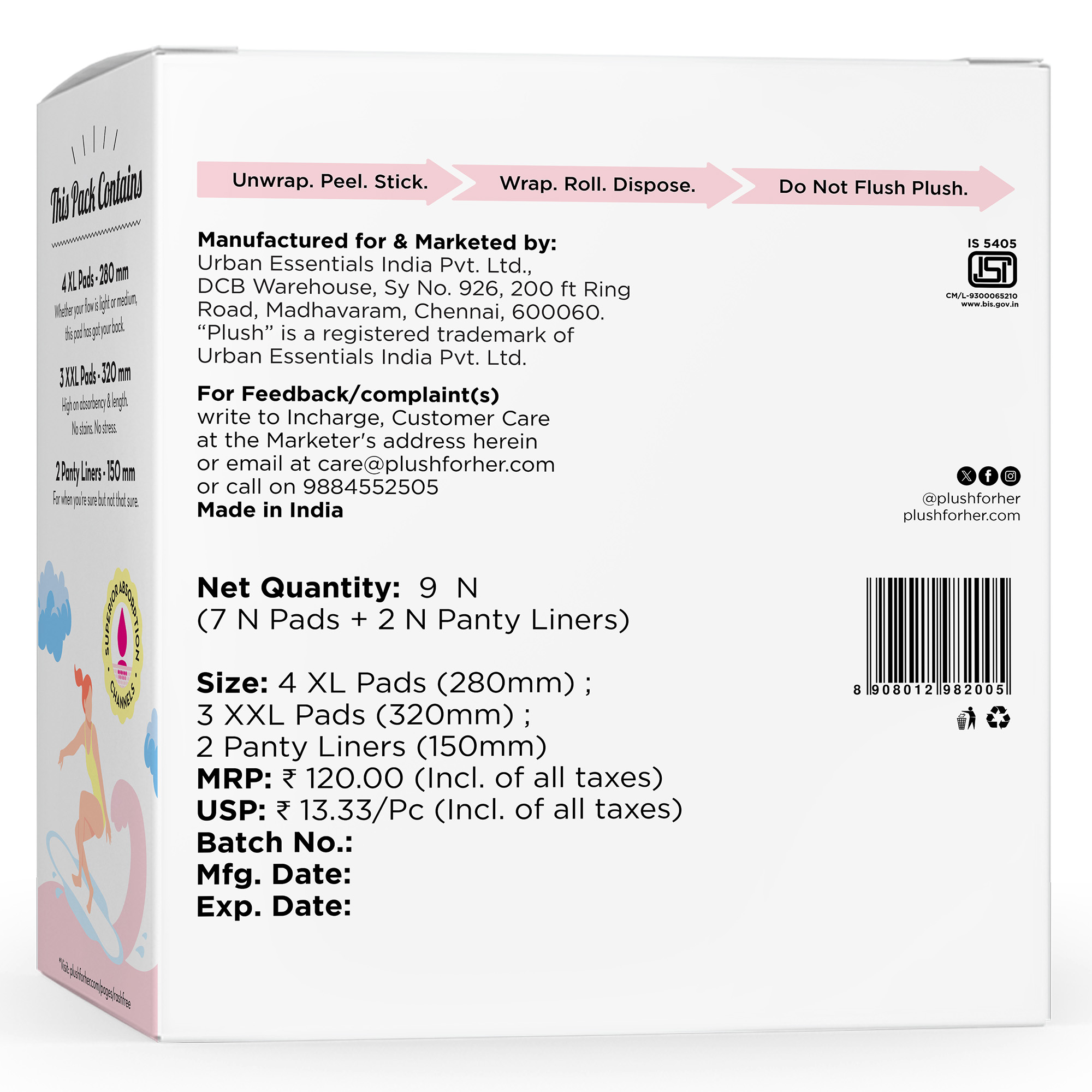 Ultra Thin Pads - Pack of 7