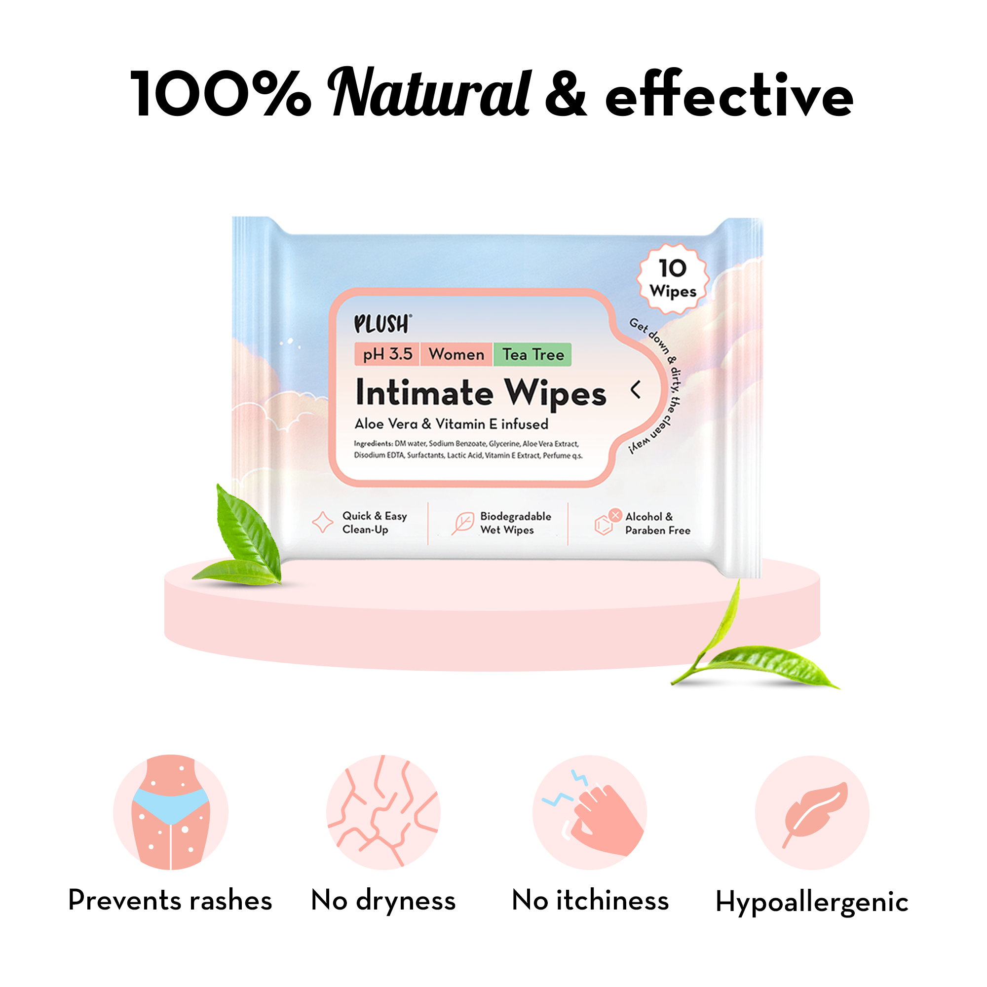 Intimate Play Wipes for Women - Tea Tree