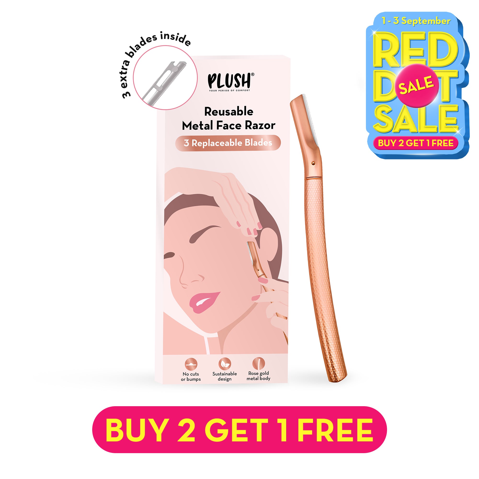 Reusable Metal Face Razor
