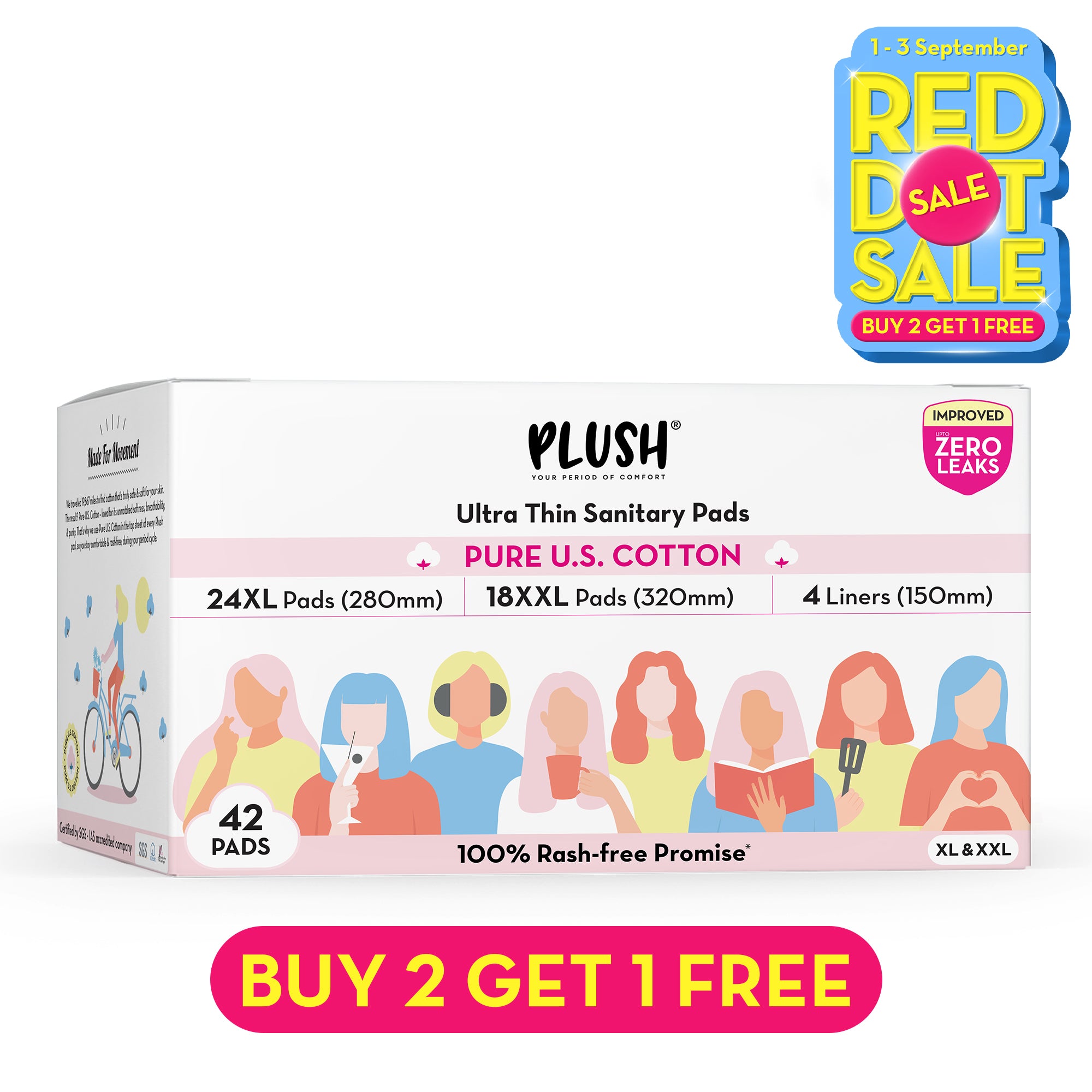 Ultra Thin Sanitary Pads - Pack of 42