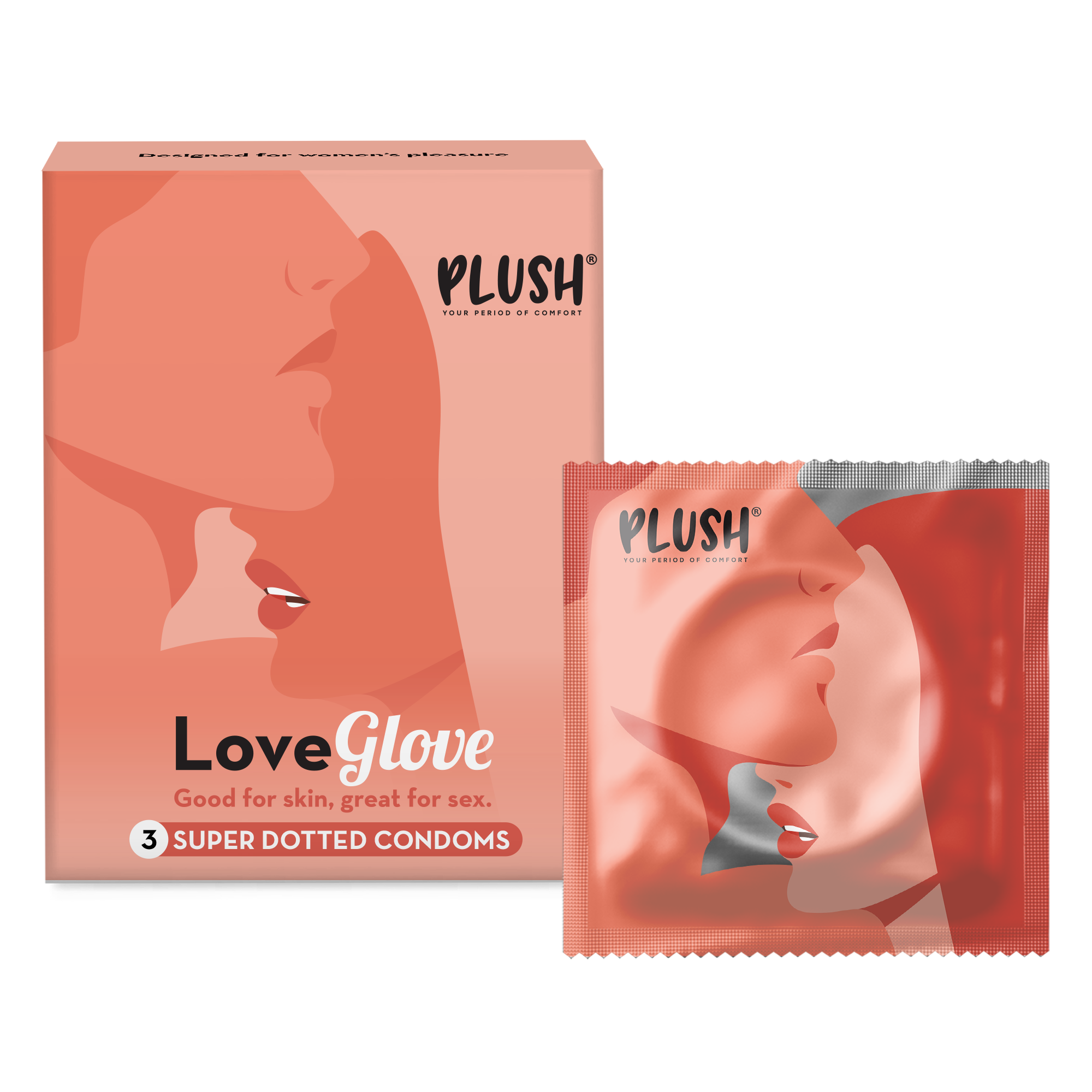 LoveGlove  | Dotted Condoms - Pack of 3