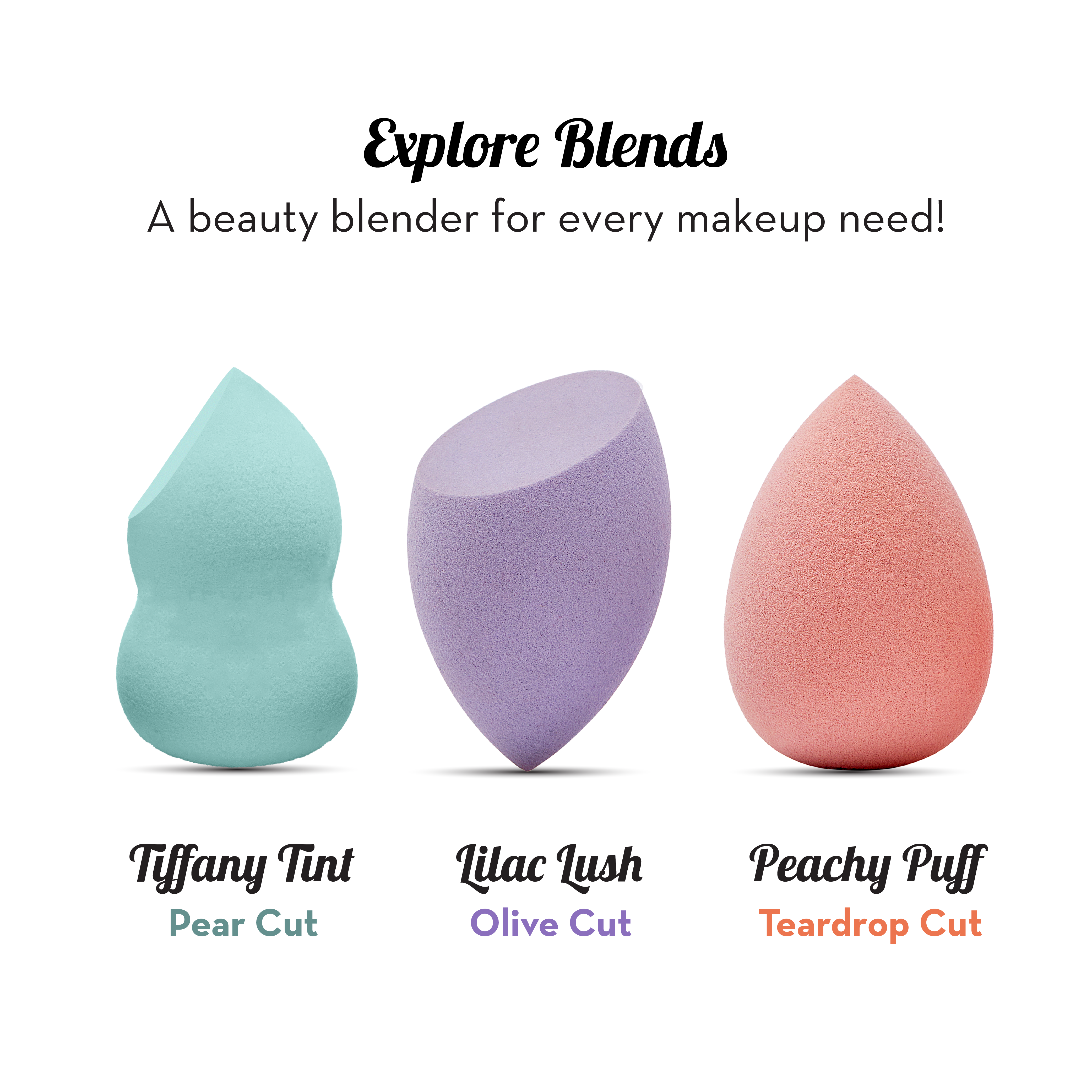Blends - Tiffany Tint Pear Cut Makeup Sponge