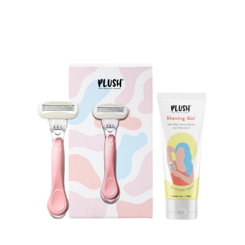 Plush Razor + Shaving Gel Combo